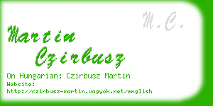 martin czirbusz business card